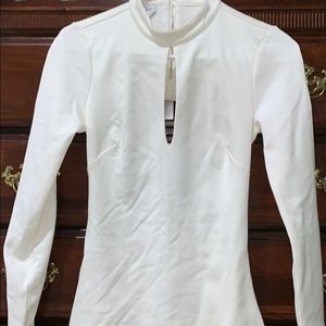 Bebe white long sleeve dress